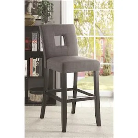 Counter Height Chair with Square Cutout in Seat Back